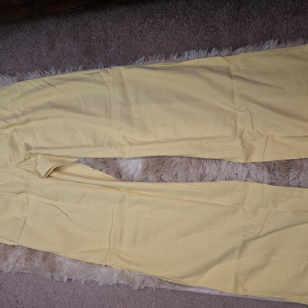 COPY - Yellow Wide-Leg Pants - Picture 3 of 5